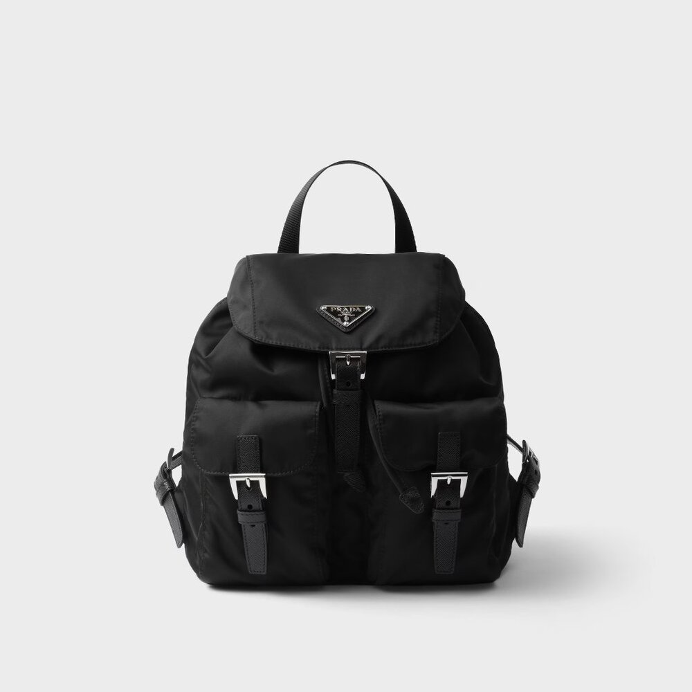 Vintage Prada Black Small Re-Nylon Backpack